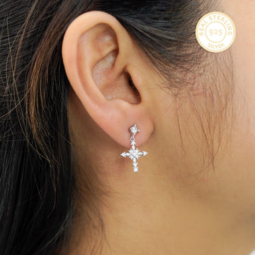 92.5 Silver Christ Earrings