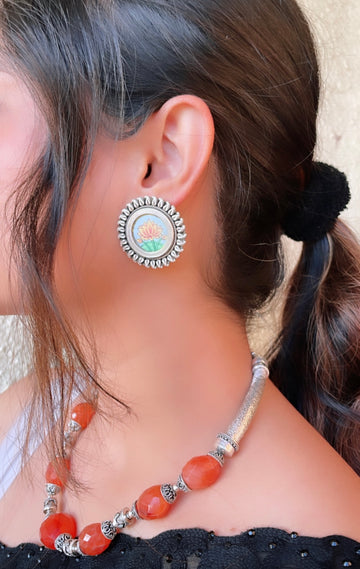 92.5 Silver Lotus Studs