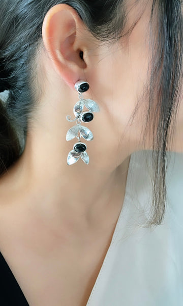 92.5 Silver Petal Earrings