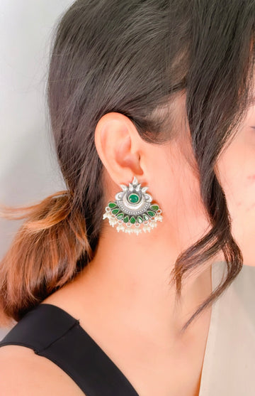 92.5 Silver Mishika Earrings