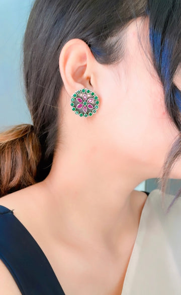 92.5 Silver Mirha Earrings