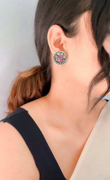 92.5 Silver Mirha Earrings