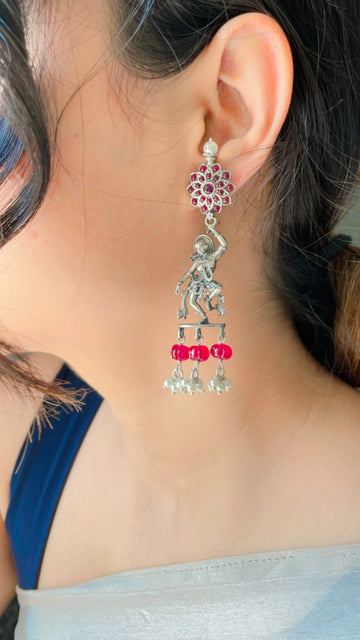 92.5 Silver Natraj Earrings