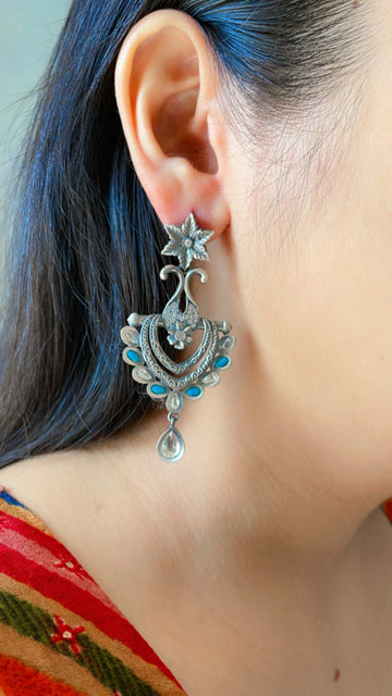 92.5 Silver Eve Turquoise Fusion Earrings