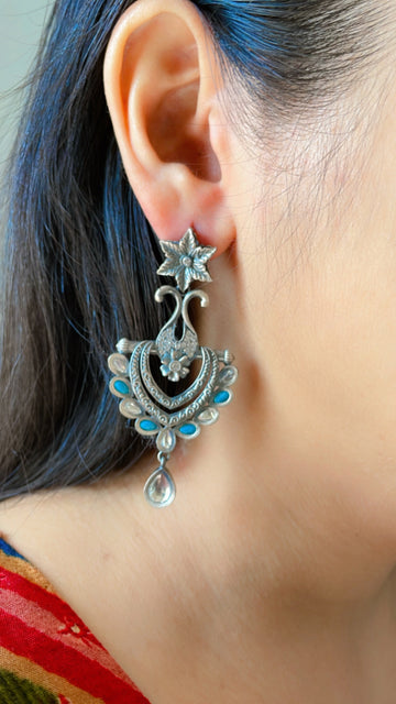 92.5 Silver Eve Turquoise Fusion Earrings