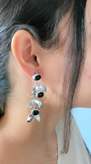 92.5 Silver Petal Earrings