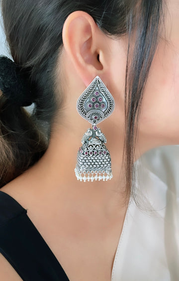 92.5 Silver Nalika Statement Earrings