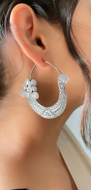 92.5 Silver Nauka Earrings