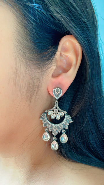 92.5 Silver Hearts Fusion Earrings