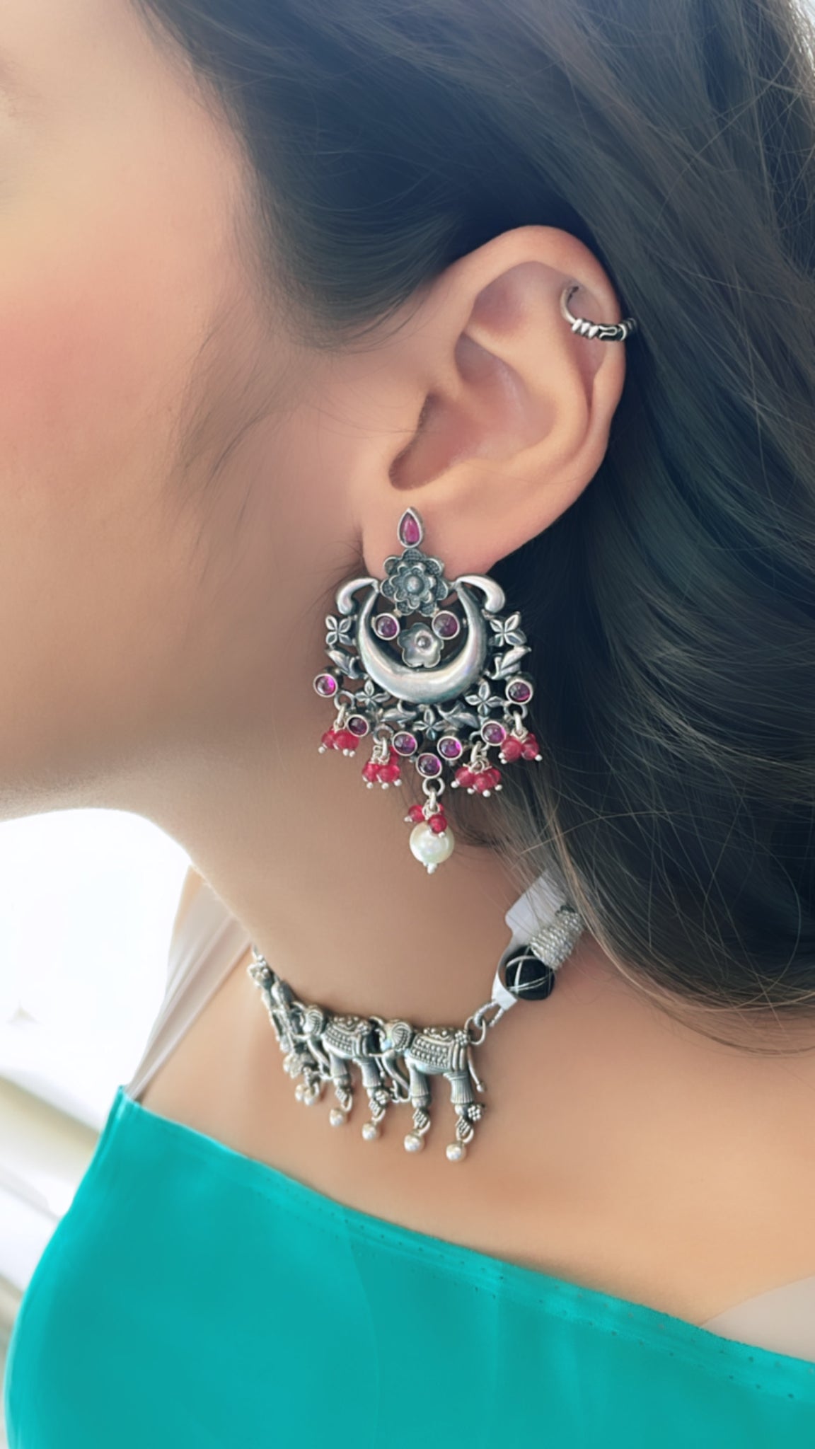 92.5 Silver Raaina Earrings