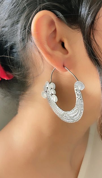 92.5 Silver Nauka Earrings