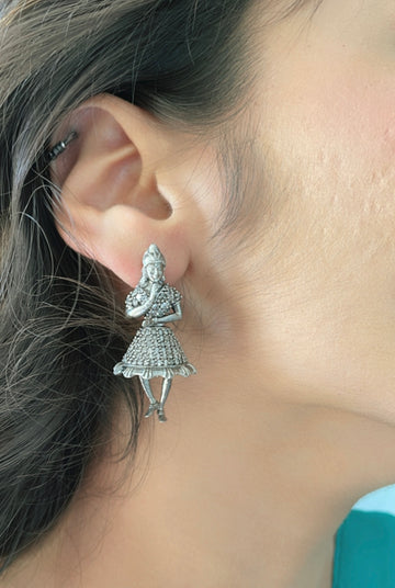 92.5 Silver Dancing Doll Earrings