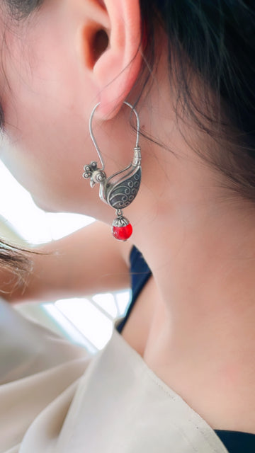 92.5 Silver Coral Pakhi Earrings