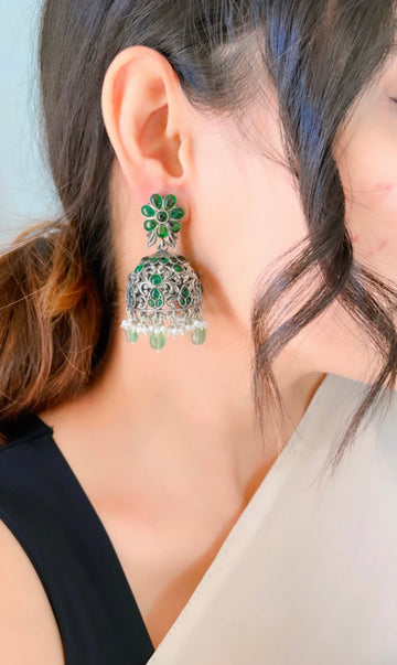 92.5 Silver Ritvi Jhumki