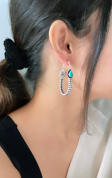 92.5 Silver Turquoise Kimaya Earrings