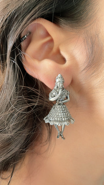92.5 Silver Dancing Doll Earrings