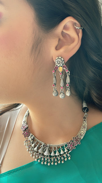 92.5 Silver Raga Earrings