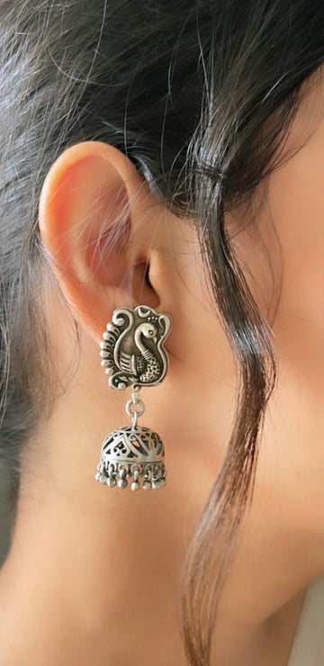 92.5 Silver Mayura Jhumki