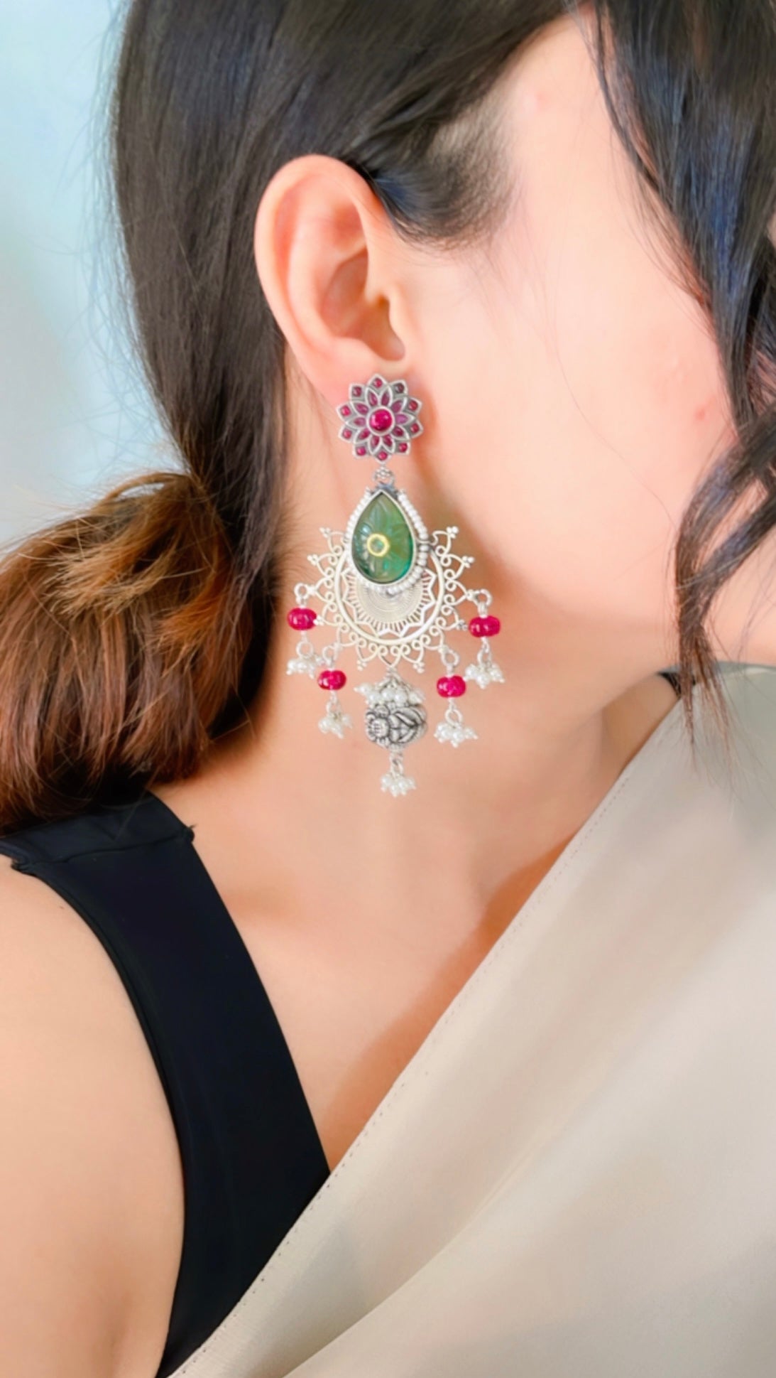 92.5 Silver Nivisha Earrings