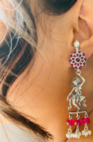 92.5 Silver Natraj Earrings