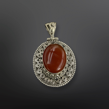 92.5 Silver Red Jasper Stone Pendant